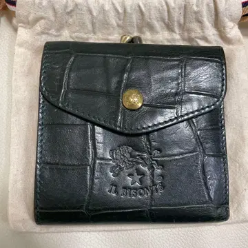 IL BISONTE 접이식 지갑 다크 그린