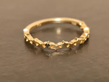 노제스 K10 금 블랙 다이아몬드 핑키링 3호