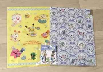 포켓몬 센터 부활절 클리어 파일 2종 귀찌 피카츄 냐오하