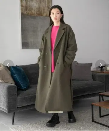 LOWRYS FARM 울 라이크 롱 코트 체스터 코트