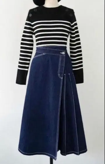 셰리에 데님 스커트