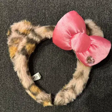 레오파드 무늬 키티 머리띠 USJ