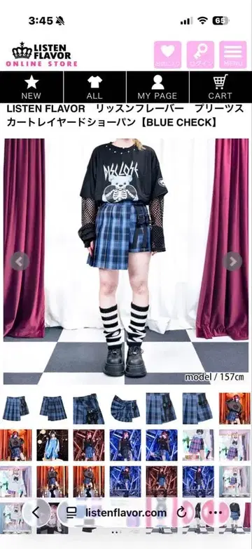 LISTENFLAVOR 플리츠 스커트 레이어드 숏 팬츠