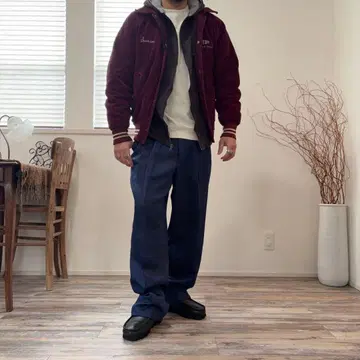 캐나다제 70's 코듀로이 바시티 자켓 버건디 빈티지 구제 의류