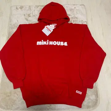 미사용 MIKI HOUSE 미키하우스 후드티 L 레트로 빈티지 빨간색