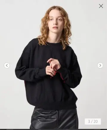 6(ROKU) > 코튼 컬러 스티치 크루넥 풀오버