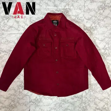 VAN JAC 울 셔츠 자켓 L 보르도 계열