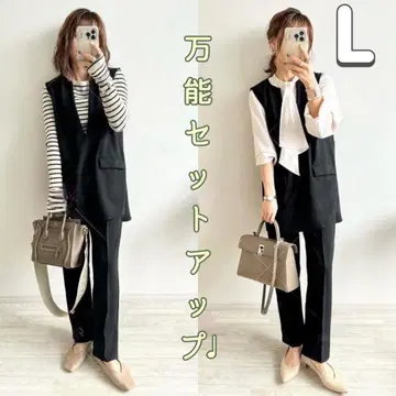 셋업 엄마 깔끔한 수트 입학식 체형 커버 팬츠 수트