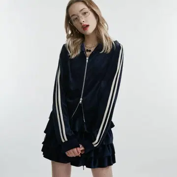 jouetie 벨로아 셋업 네이비