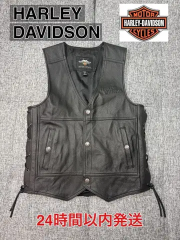 고품질 HARLEY DAVIDSON 가죽 베스트 트래디션 2