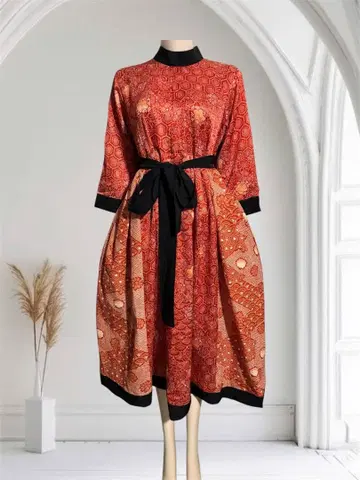 기모노 리메이크 원피스 12월 상순 순수 실크