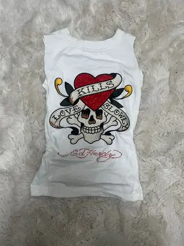 E.D. Hardy 스컬 탱크탑 갸루 y2k 그런지 헤이세이 갸루