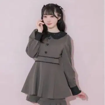 비쥬 카라 도리 셋업 [ 혼다 마유키 콜라보 ] 차콜 Pium