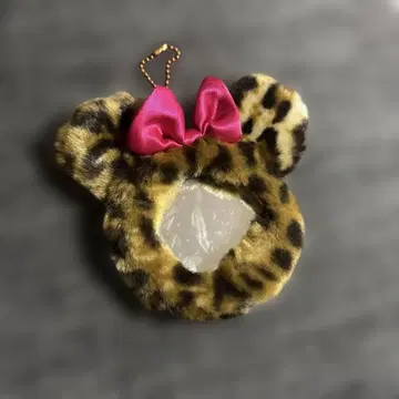 레오파드 무늬 미니 마우스 거울 키링