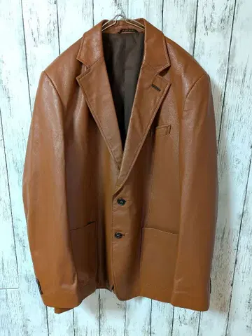 가죽 양가죽 테일러드 자켓 브라운 싱글 GESTYLE