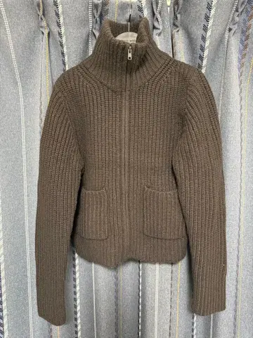 유니클로 U 브라운 집업 스웨터 가디건