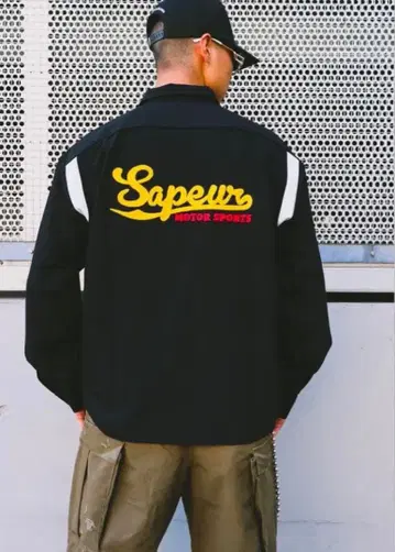 Sapeur 로고 자수 긴팔 셔츠 XL