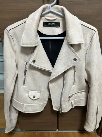 ZARA BASIC 베이지 라이더 자켓