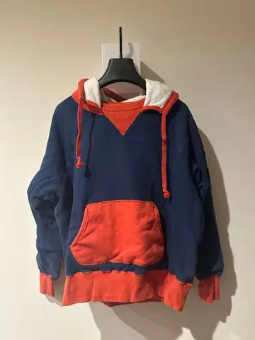 THREEFACE 네이비 오렌지 후드티 XL