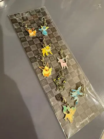 포켓몬 이브이 진화계 스트랩 9세트 메탈 참 부이즈