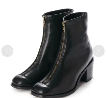 미사용 새상품 EVOL 스퀘어 센터 지퍼 숏부츠