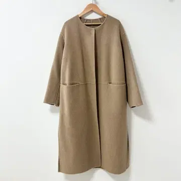 두지엠 클라세 victorian 리버 롱 노카라 코트 베이지