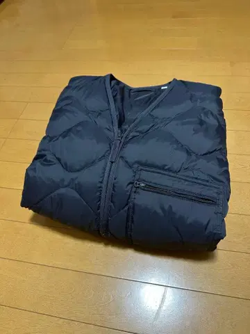 UNIQLO 퀼팅 자켓 다운 블랙 차콜 M