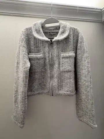 그레이 집업 스웨터