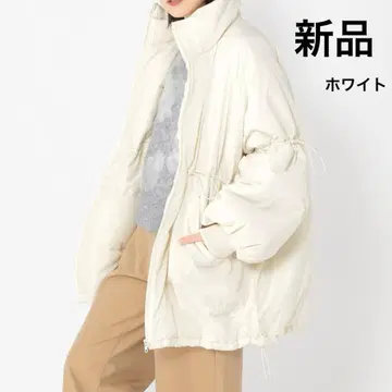 미사용 새상품 스튜디오 클립 드로스트 미들 코트 아이보리 다운 아우터