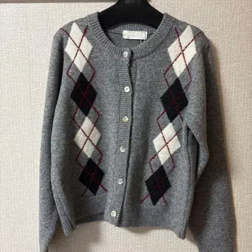 NYUNYU 아가일 무늬 가디건 그레이