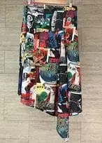 [ adidas ] 컬러풀 그래픽 비대칭 스커트