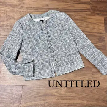 UNTITLED 노카라 자켓 그레이 계열