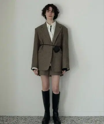 anuke 헤링본 울 자켓 [ 베이지 사이즈 38 ]