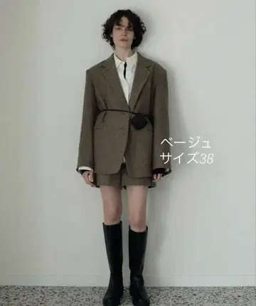 anuke 헤링본 울 자켓 [ 베이지 사이즈 38 ]