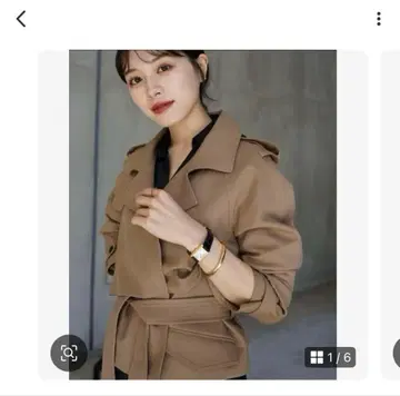 l'or 로르 Cropped Trench Jacket 카멜