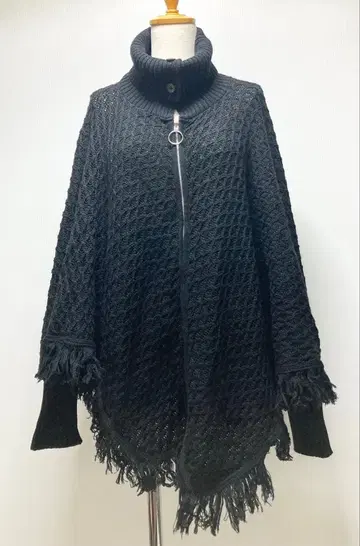 HIROMI YOSHIDA 가디건 케이프 긴팔 니트 풀 집업