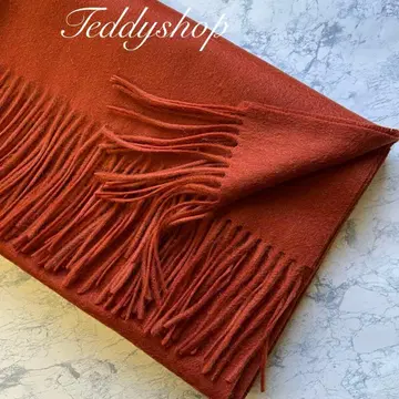 최고급 캐시미어 100% 대형 스톨 테라코타