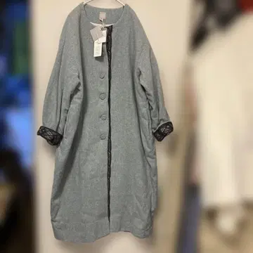 사만사 모스모스 TSUHARU 플라켓 레이스 코트 민트