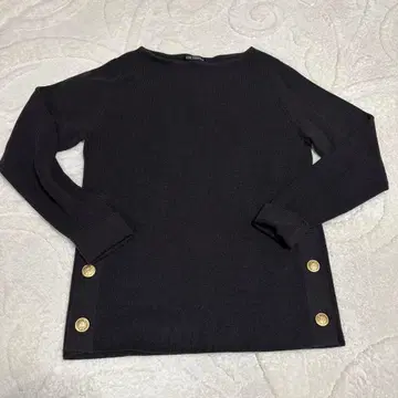 브라운 사이드 버튼 니트 23호