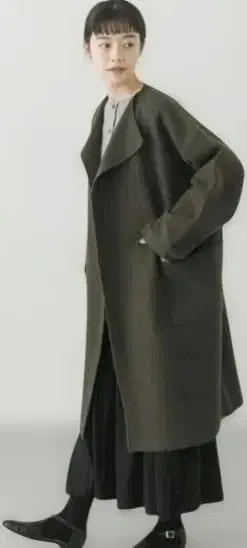 카구레 울 루즈 가운 코트