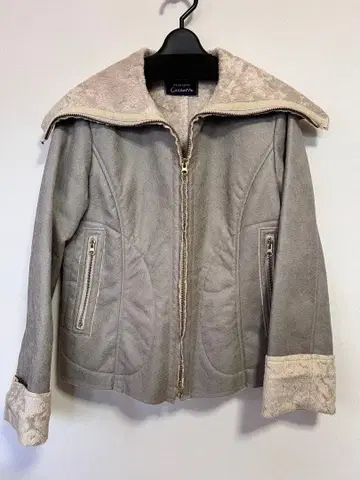 Cachette 그레이 무스탕 자켓