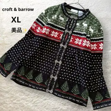 새상품급 croft & barrow 로리안 니트 가디건 노르딕