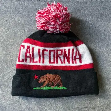 봉봉 니트 모자 '캘리포니아 베어' 구제 vintage