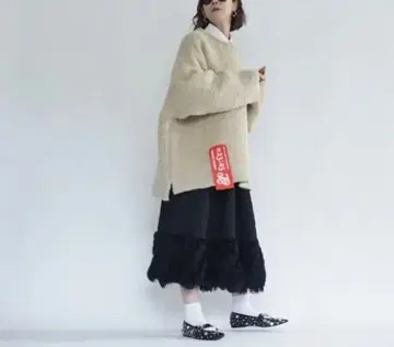 새상품급 토마스 페더 스커트 블랙