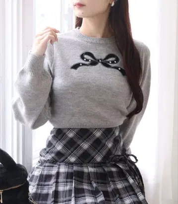 [ 새상품 ] NICE CLAUP 모듬 니트 그레이