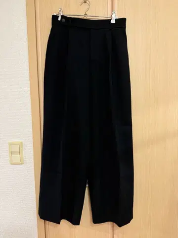 INDIVI 블랙 와이드 팬츠