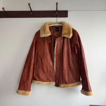 어반 리서치 무스탕 옷깃 라무 가죽 자켓 브라운