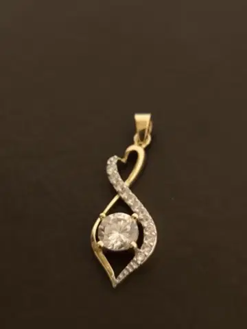 K9 금 375 골드 Gold CZ 펜던트 탑