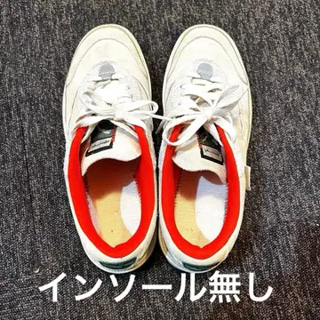 PUMA ATTEMPT 화이트/오렌지 스웨이드 스니커즈 26.5cm