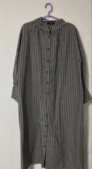 하운드투스 패턴 롱 코트